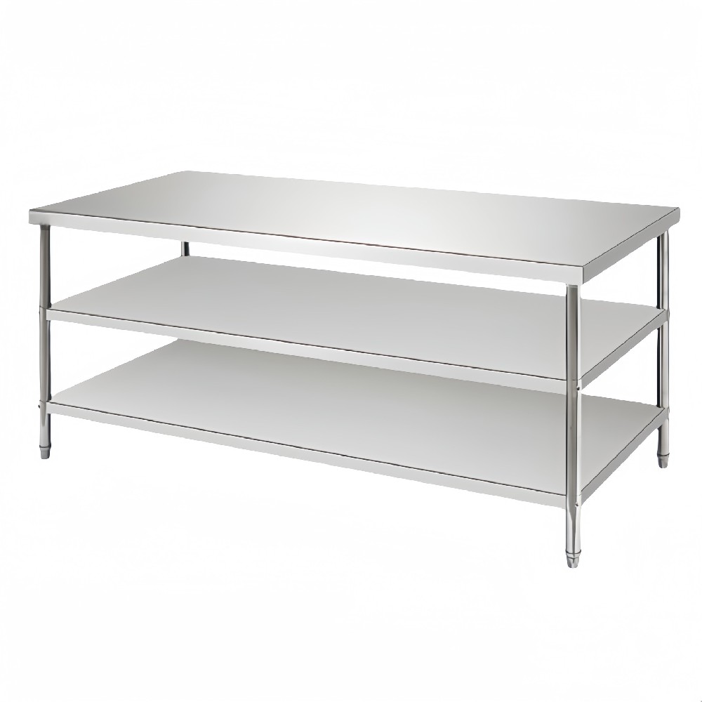 Stainless Steel Work Bench With 2 Undershelf
