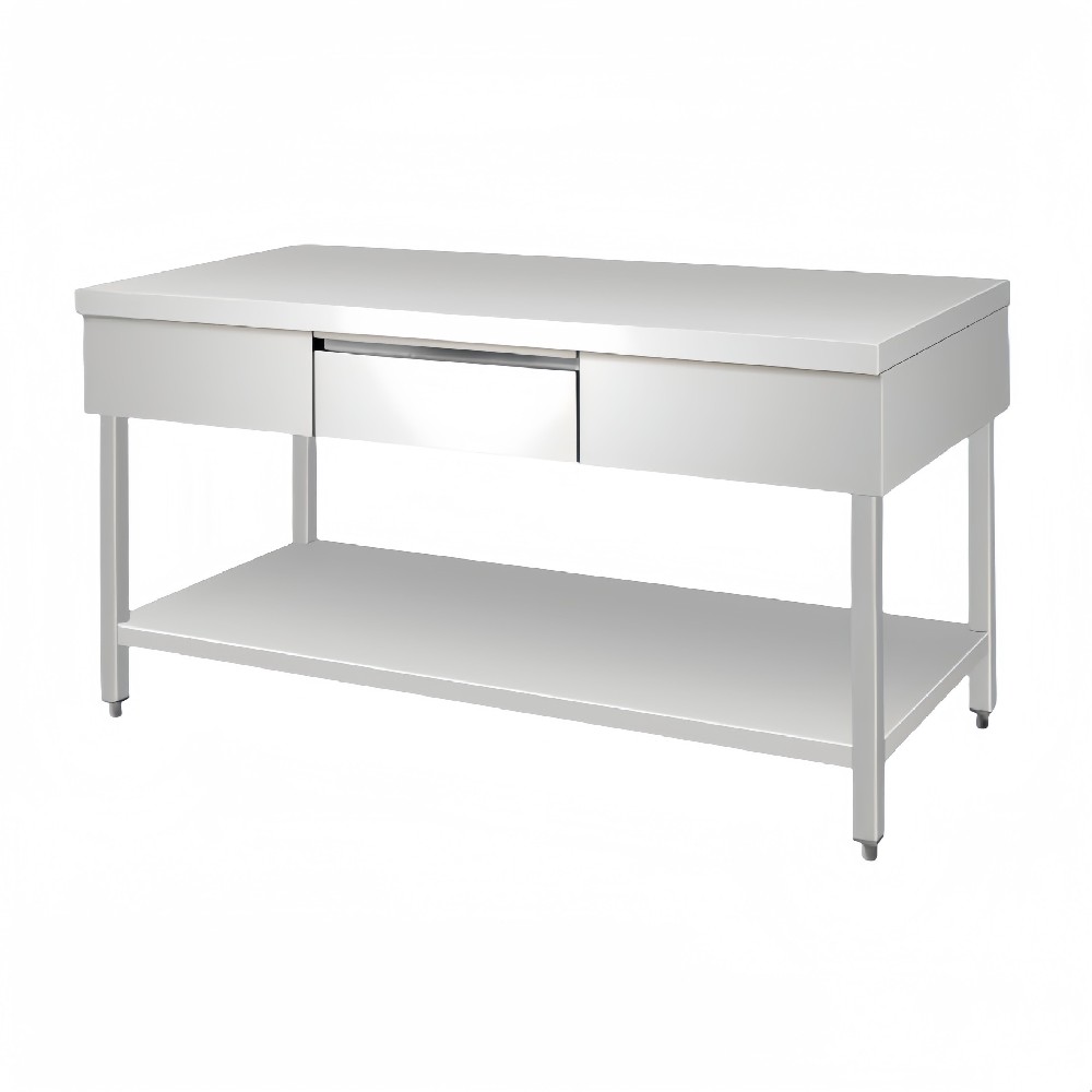 Stainless Steel Work Bench With Undershelf&Drawers