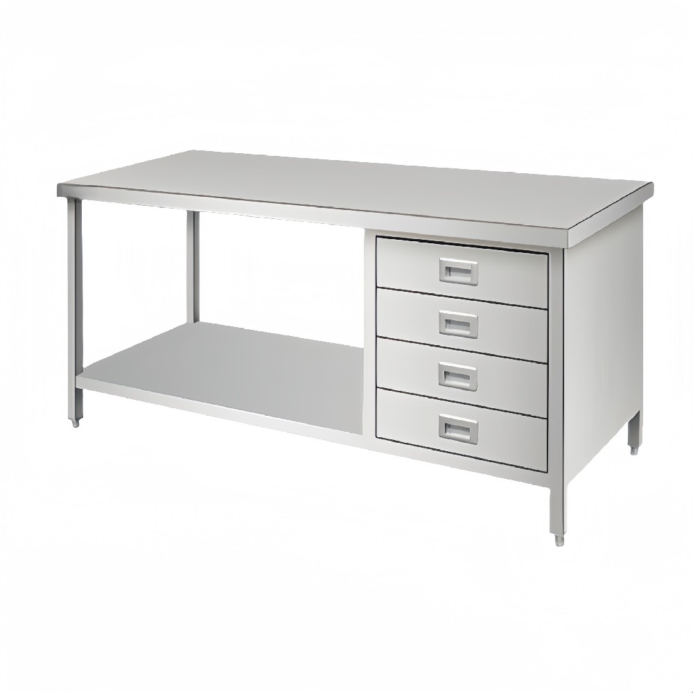 Stainless Steel Work Bench With 3 Drawers